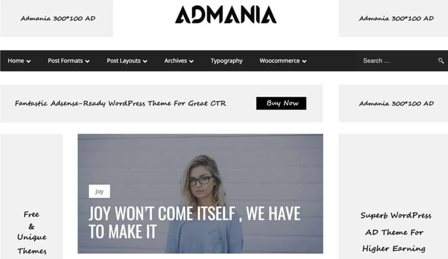 AdMania tema WordPress